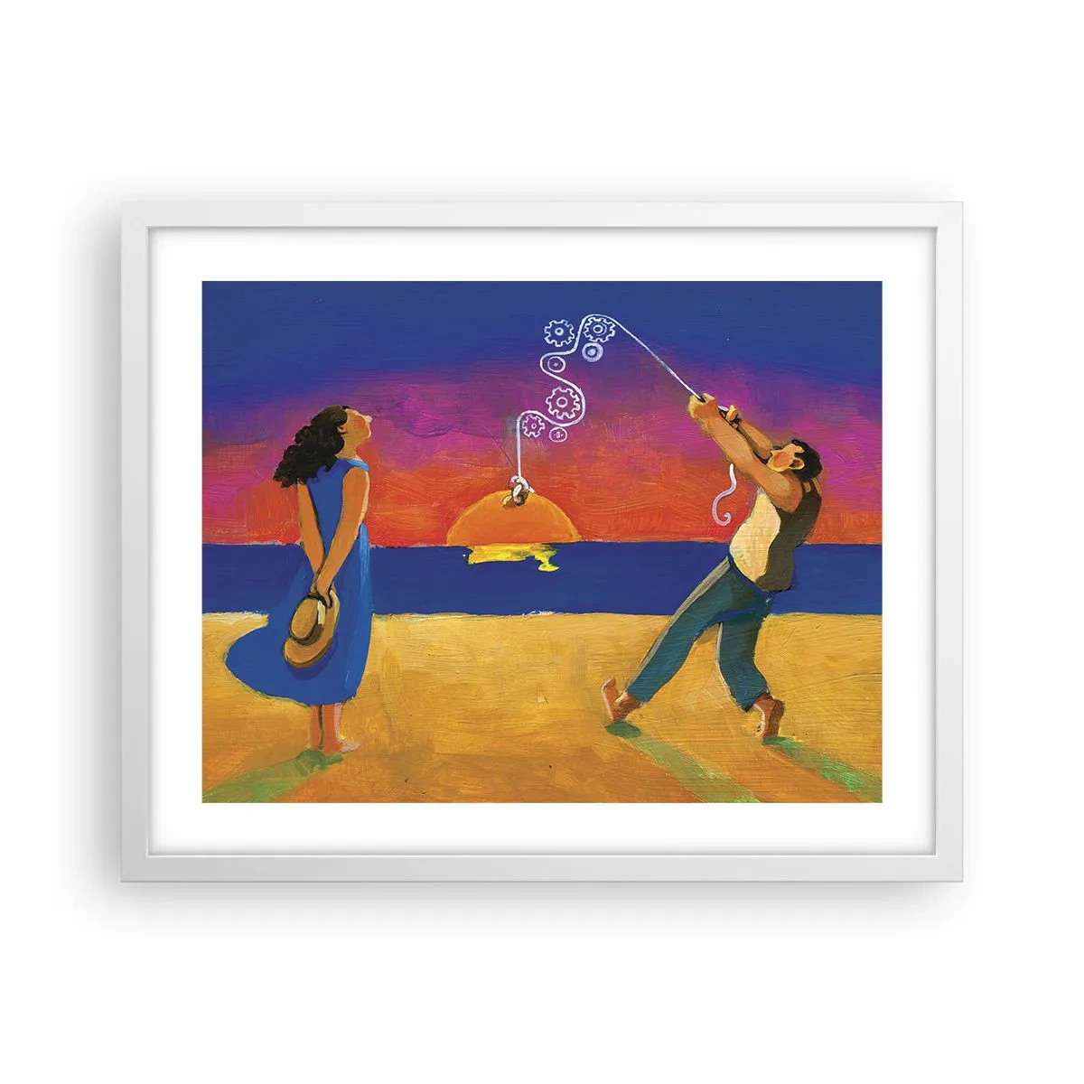 Poster in een witte lijst - Meer dan een sterretje uit de lucht - 50x40 cm