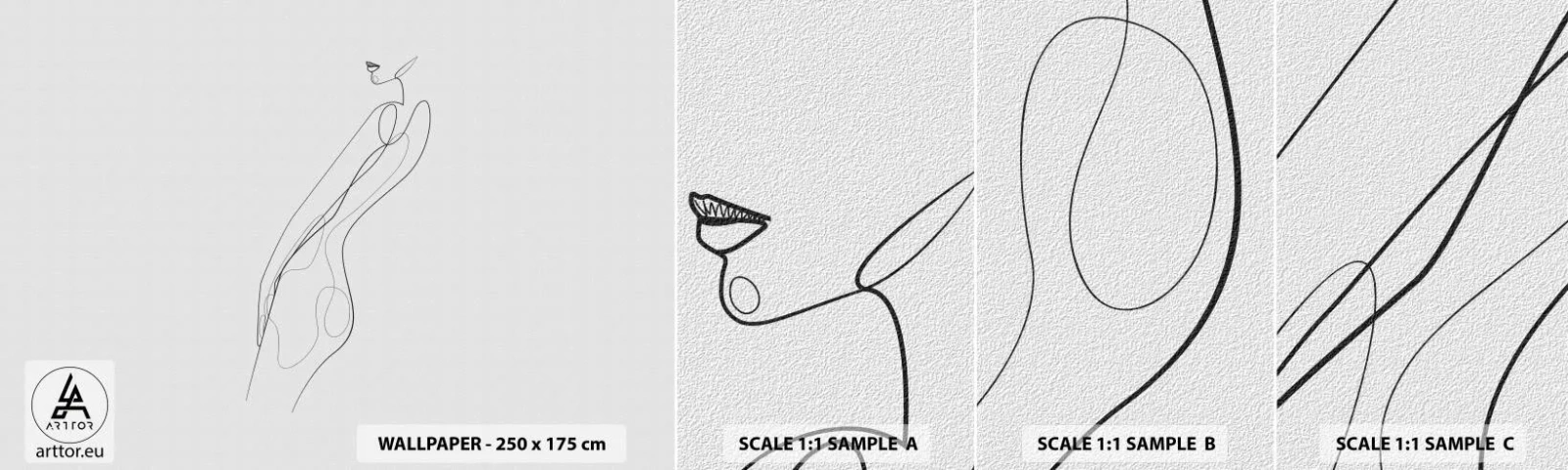 Fotobehang Monster Zelfklevend Deluxe Sticker - Gewoon een belofte - Vrouw, Grafisch, Vrouwenlichaam - 100x30 cm