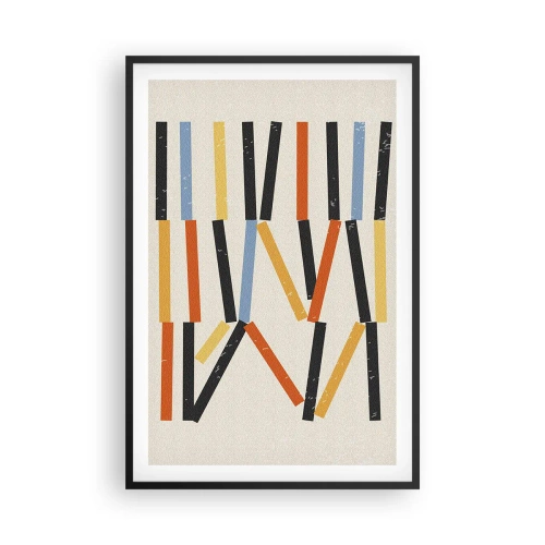 Poster in een zwarte lijst - Compositie op goed niveau - 61x91 cm