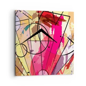 Schilderen op canvas - Explosie - 70x70 cm