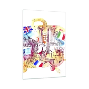 Schilderen op glas - Europese tour - 70x100 cm