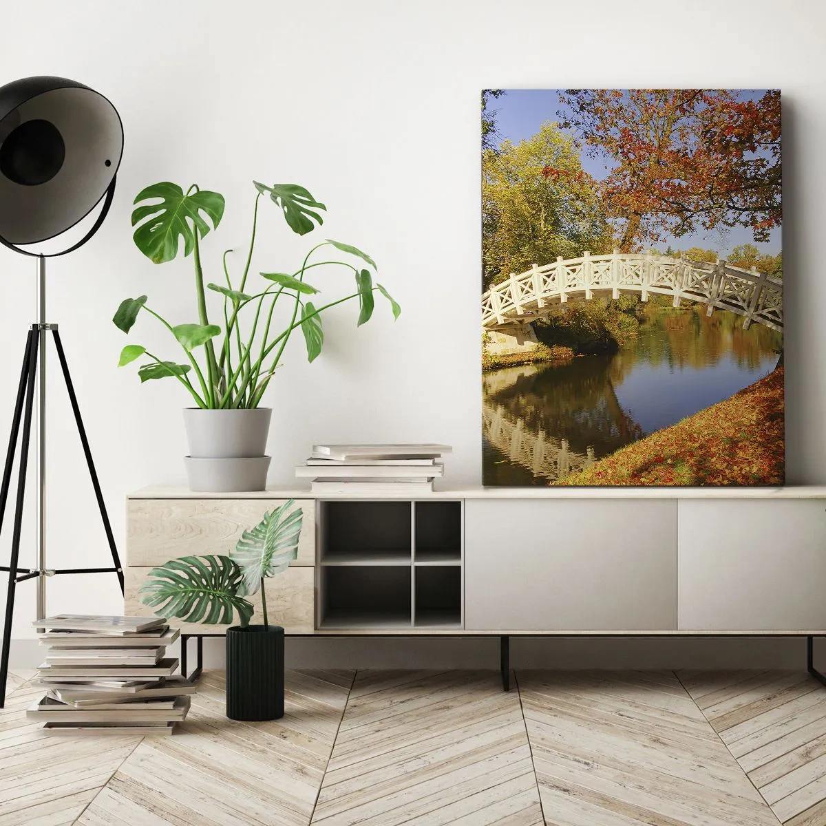 Schilderen op canvas - Op de witte brug der zuchten - 55x100 cm