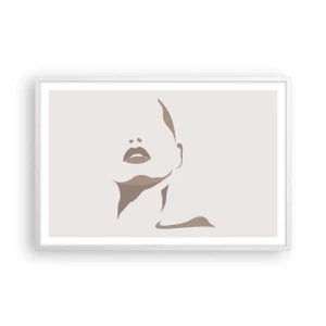 Poster in een witte lijst - Gemaakt van licht en schaduw - 91x61 cm