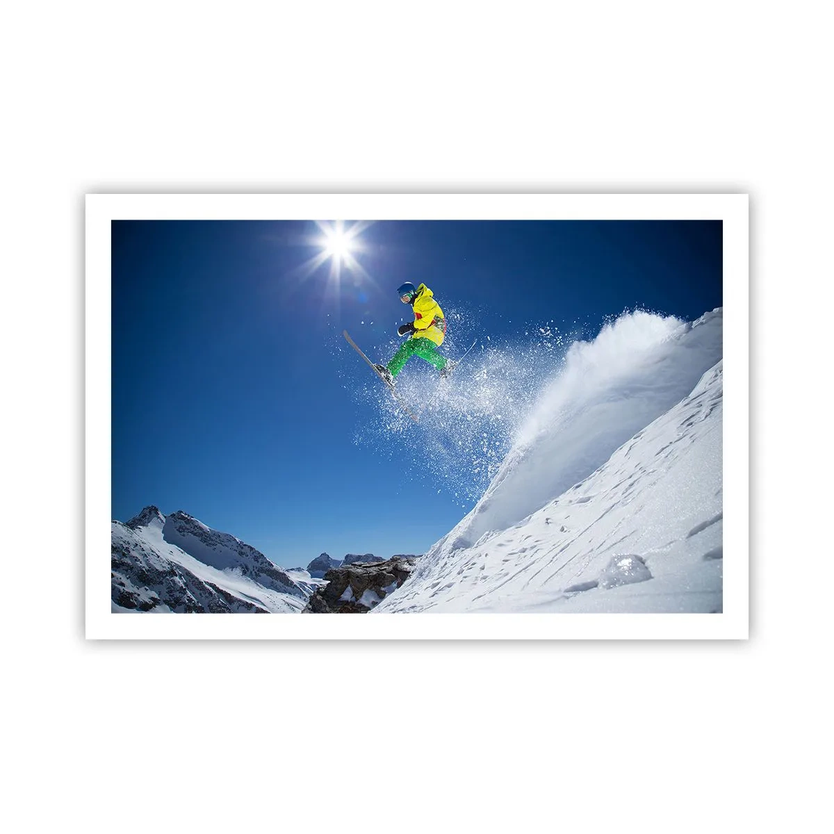 Poster - Dansend met de bergen - 91x61 cm