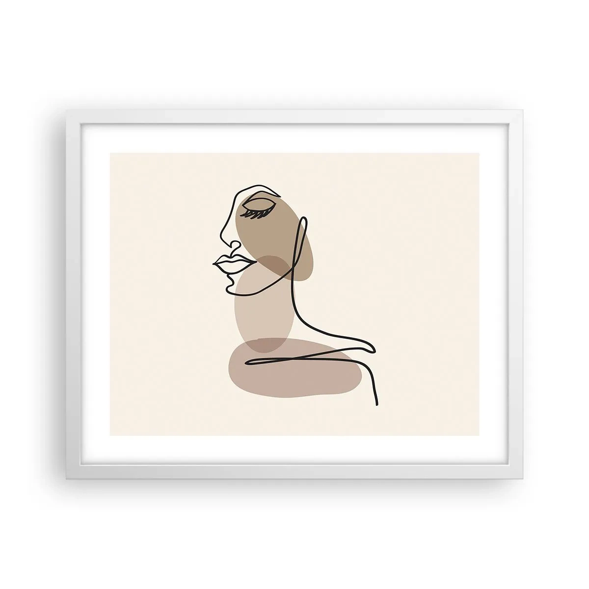 Poster in een witte lijst - Een bepaalde lijn van schoonheid - 50x40 cm