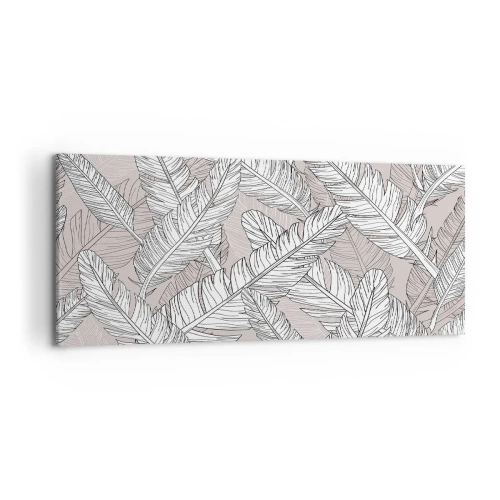 Schilderen op canvas - Een verenwerveling - 120x50 cm