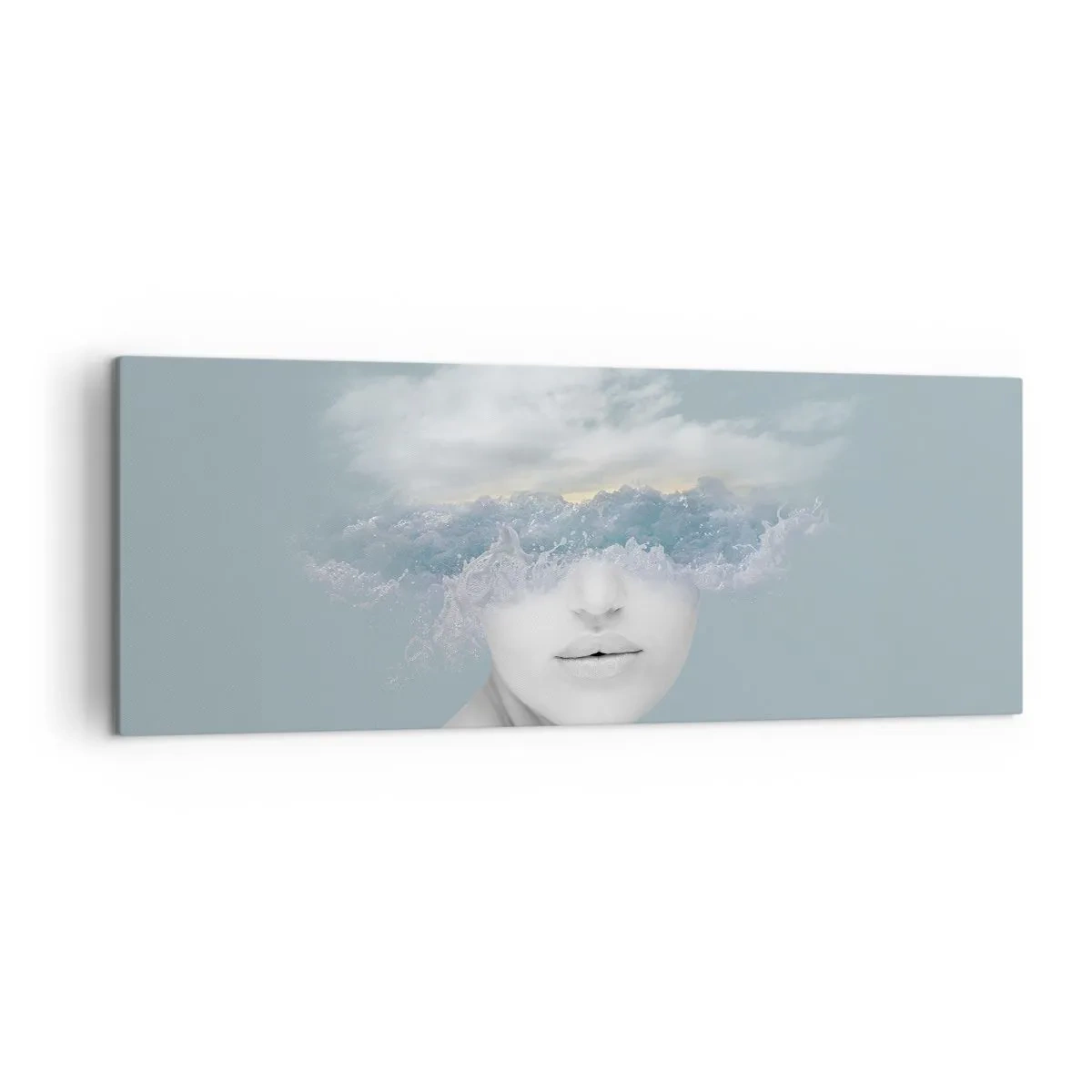 Schilderen op canvas - Met hoofd in de wolken - 140x50 cm