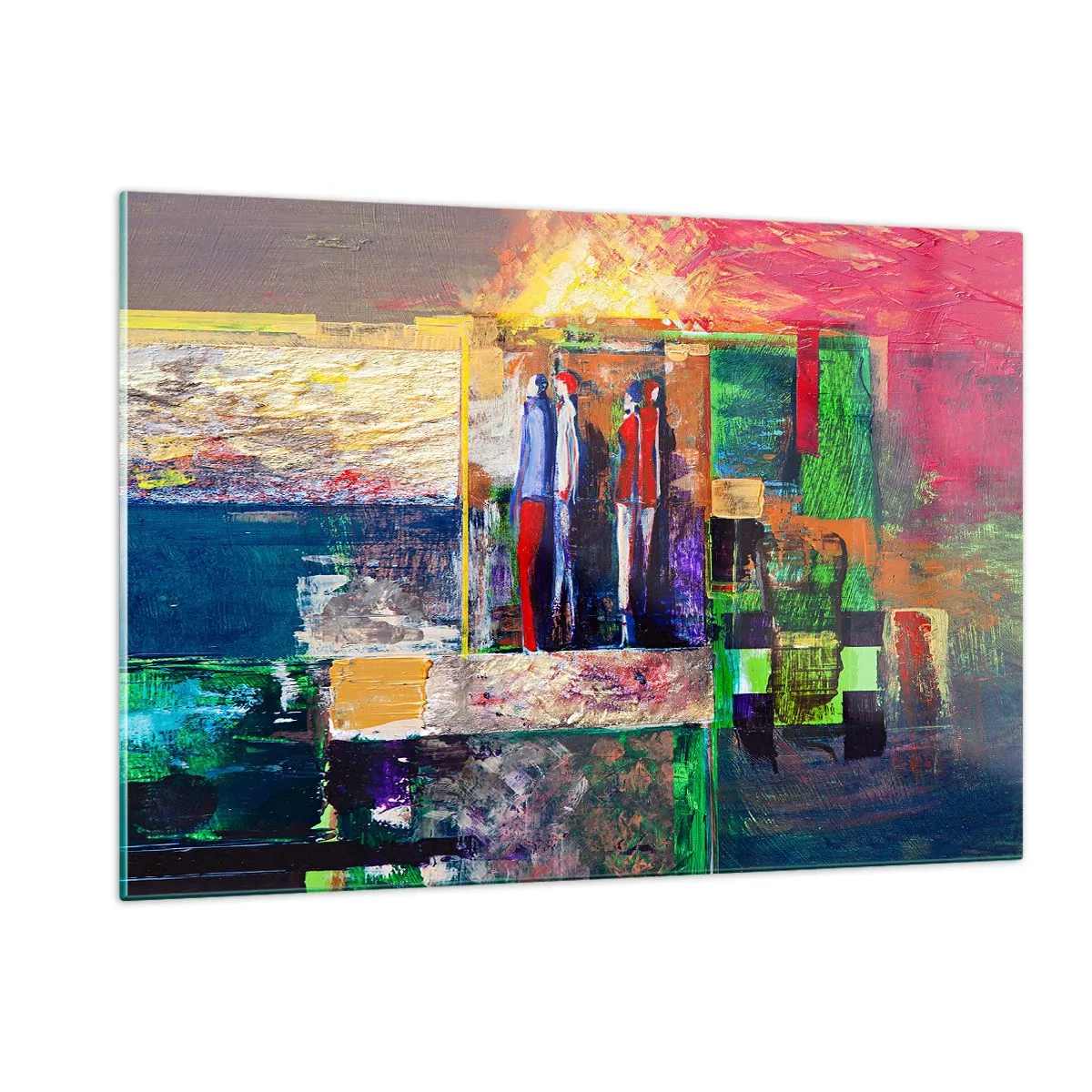 Schilderen op glas - Relaties en emoties - 120x80 cm