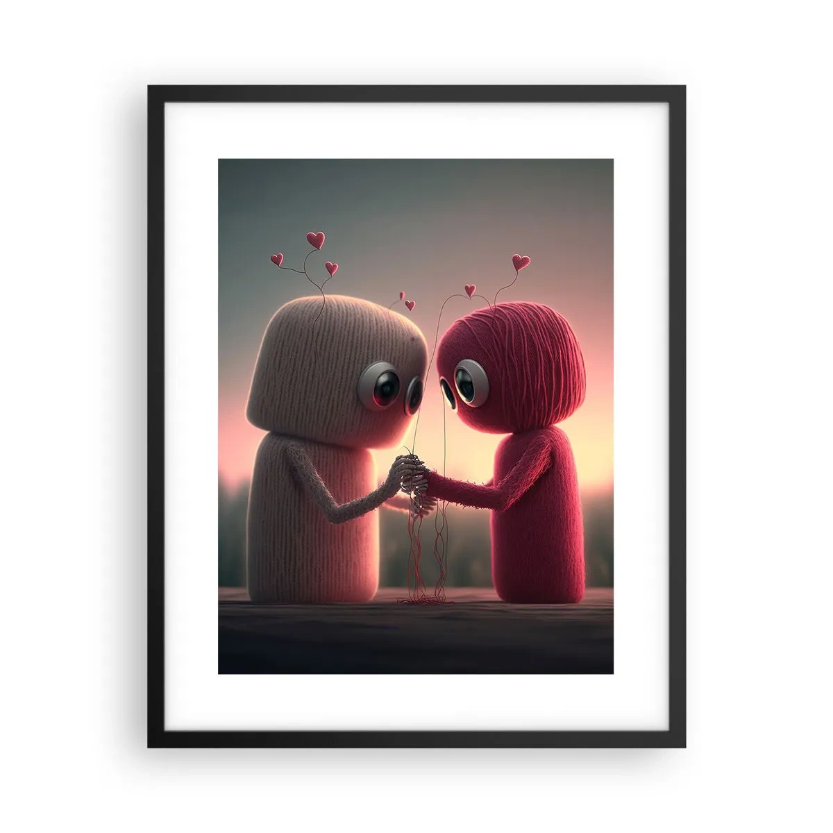 Poster in een zwarte lijst - Iedereen mag liefhebben - 40x50 cm