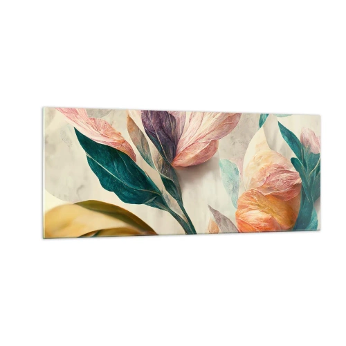 Schilderen op glas - Bloemen van de zuidelijke eilanden - 100x40 cm