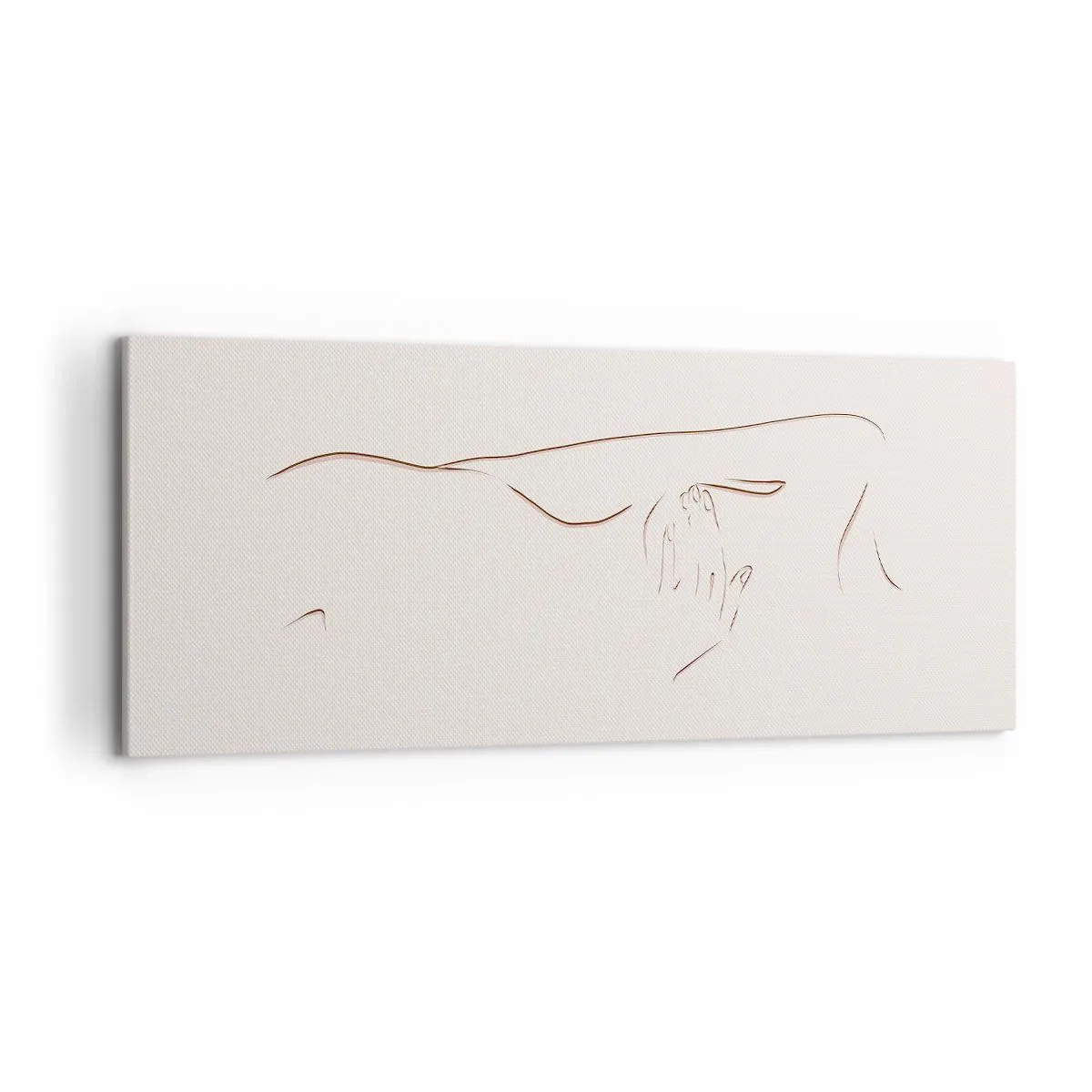 Schilderen op canvas - De vorm van verlangen - 120x50 cm