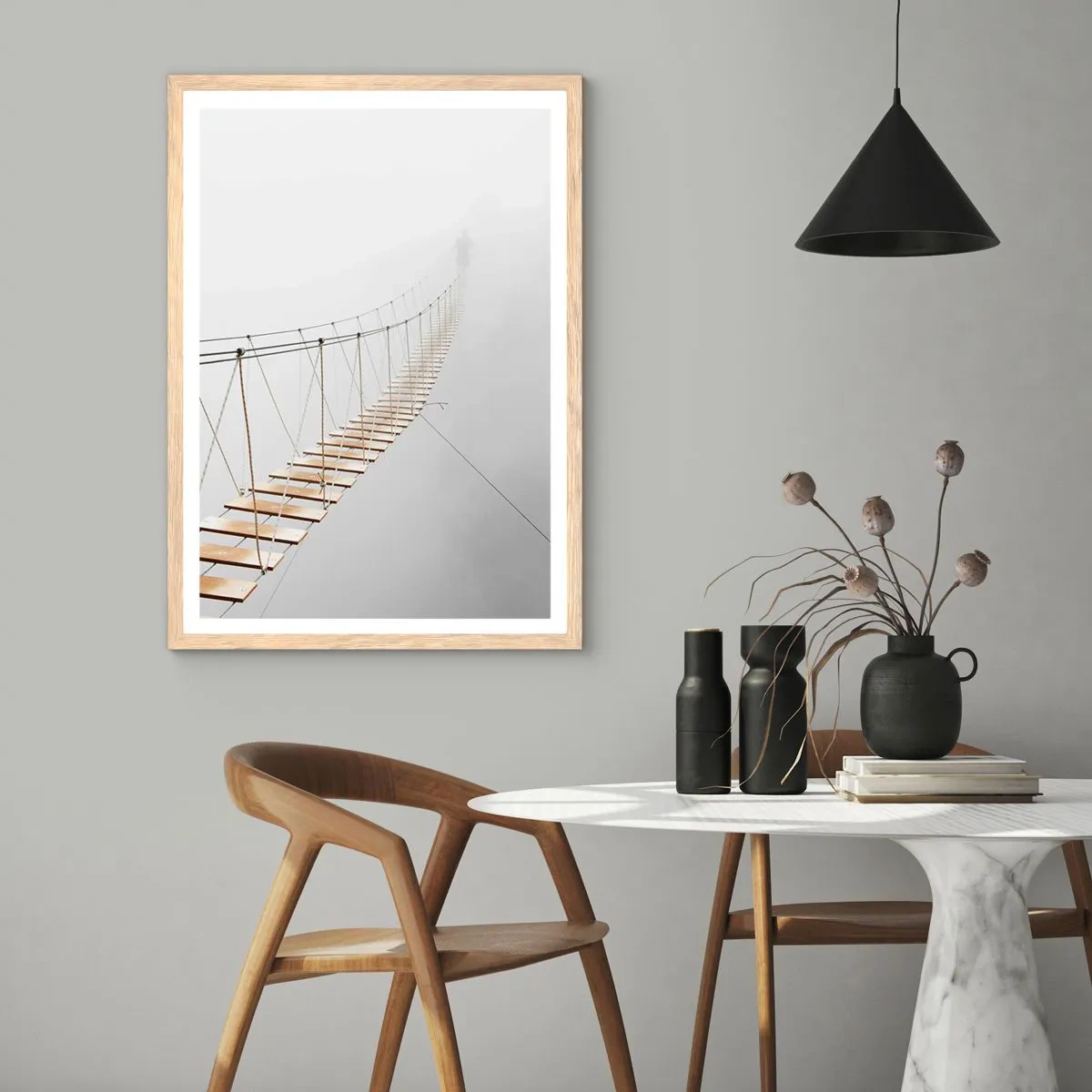 Een poster in een licht eiken lijst - Waar zal het je brengen? - 40x50 cm