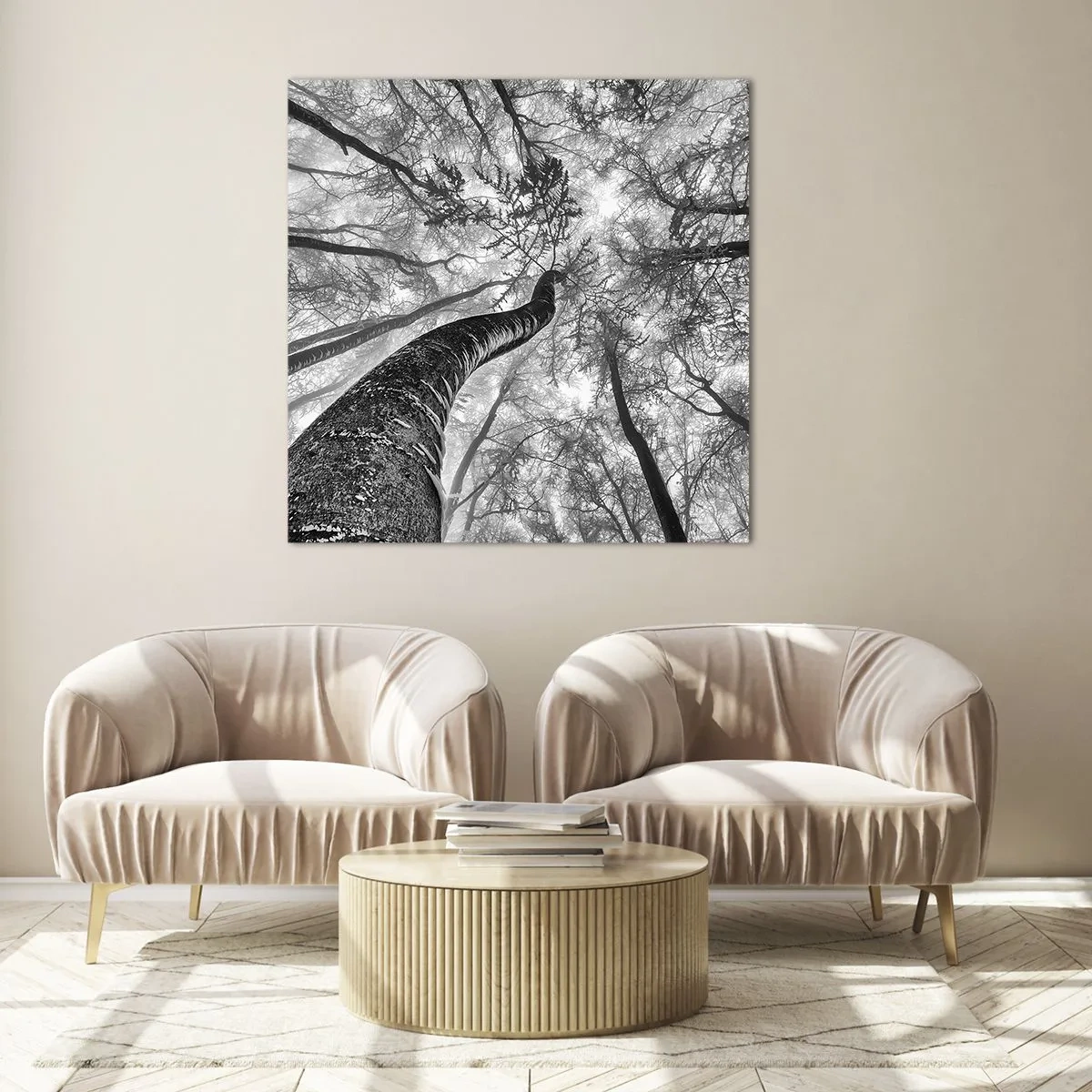 Schilderen op glas - Race naar het licht - 70x70 cm