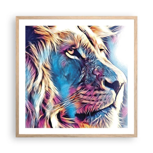 Een poster in een licht eiken lijst - De wijsheid van de natuur - 60x60 cm