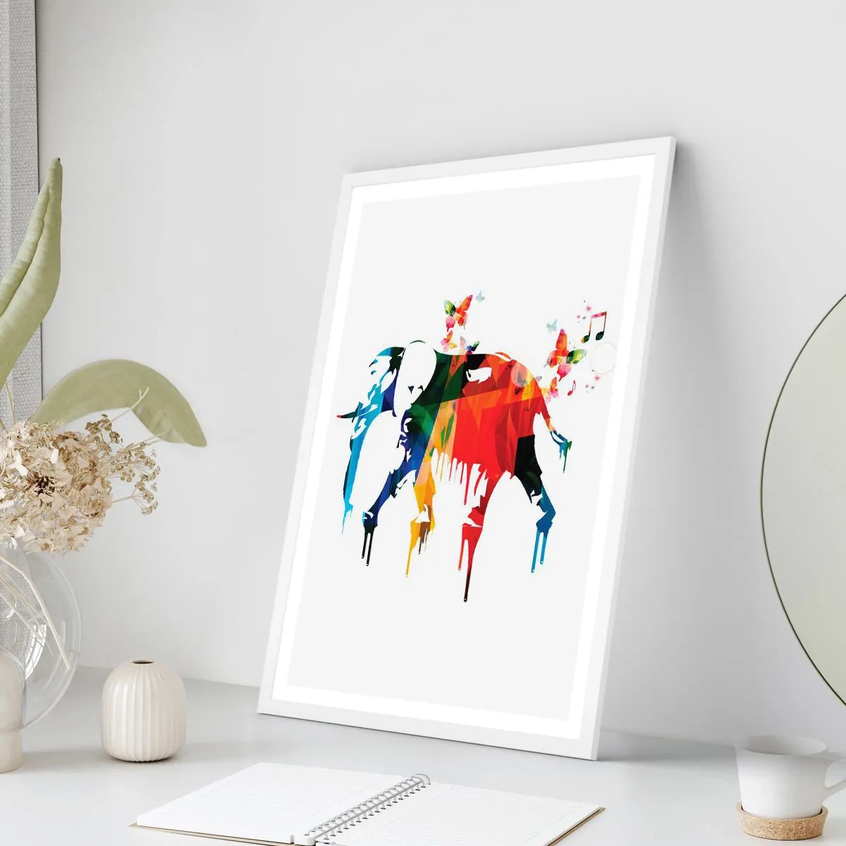 Poster in een witte lijst - Iedereen kan dansen - 61x91 cm