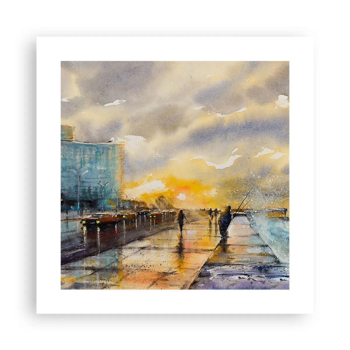 Poster - Het leven aan de oever - 40x40 cm