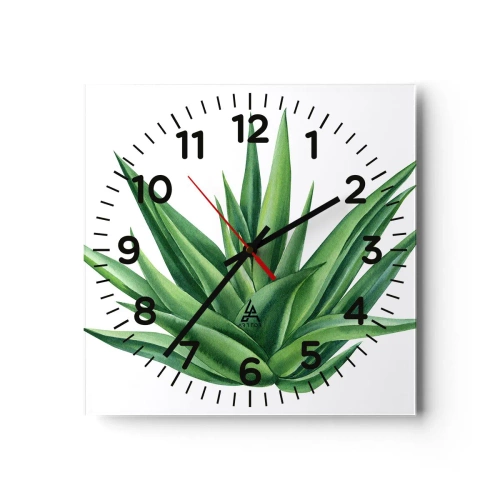 Wandklok - Klok - Groen – kracht – leven - 30x30 cm