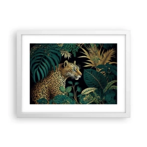 Poster in een witte lijst - Een gastheer in de jungle - 40x30 cm
