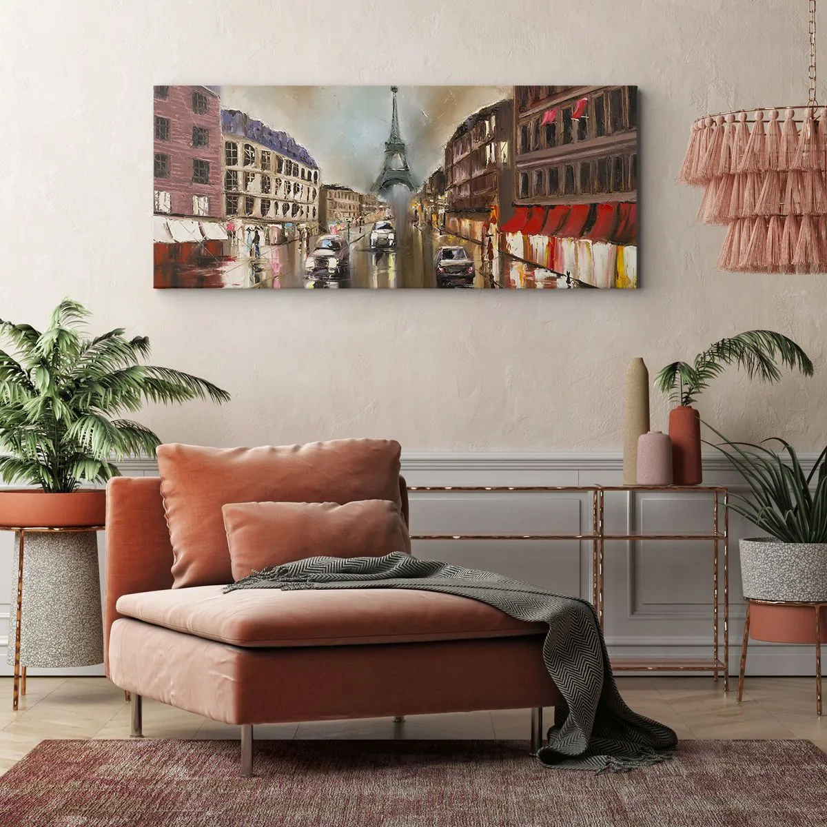 Schilderen op canvas - Alleen zij doet ertoe - 100x40 cm
