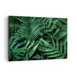 Schilderen op canvas - Ineengedoken in het groen - 100x70 cm