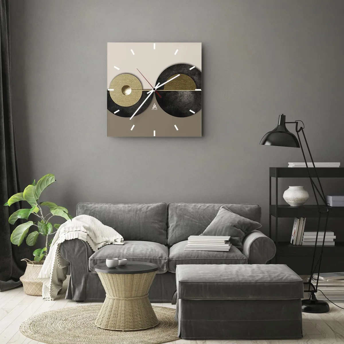 Wandklok - Klok - Variaties rond de cirkel - 40x40 cm