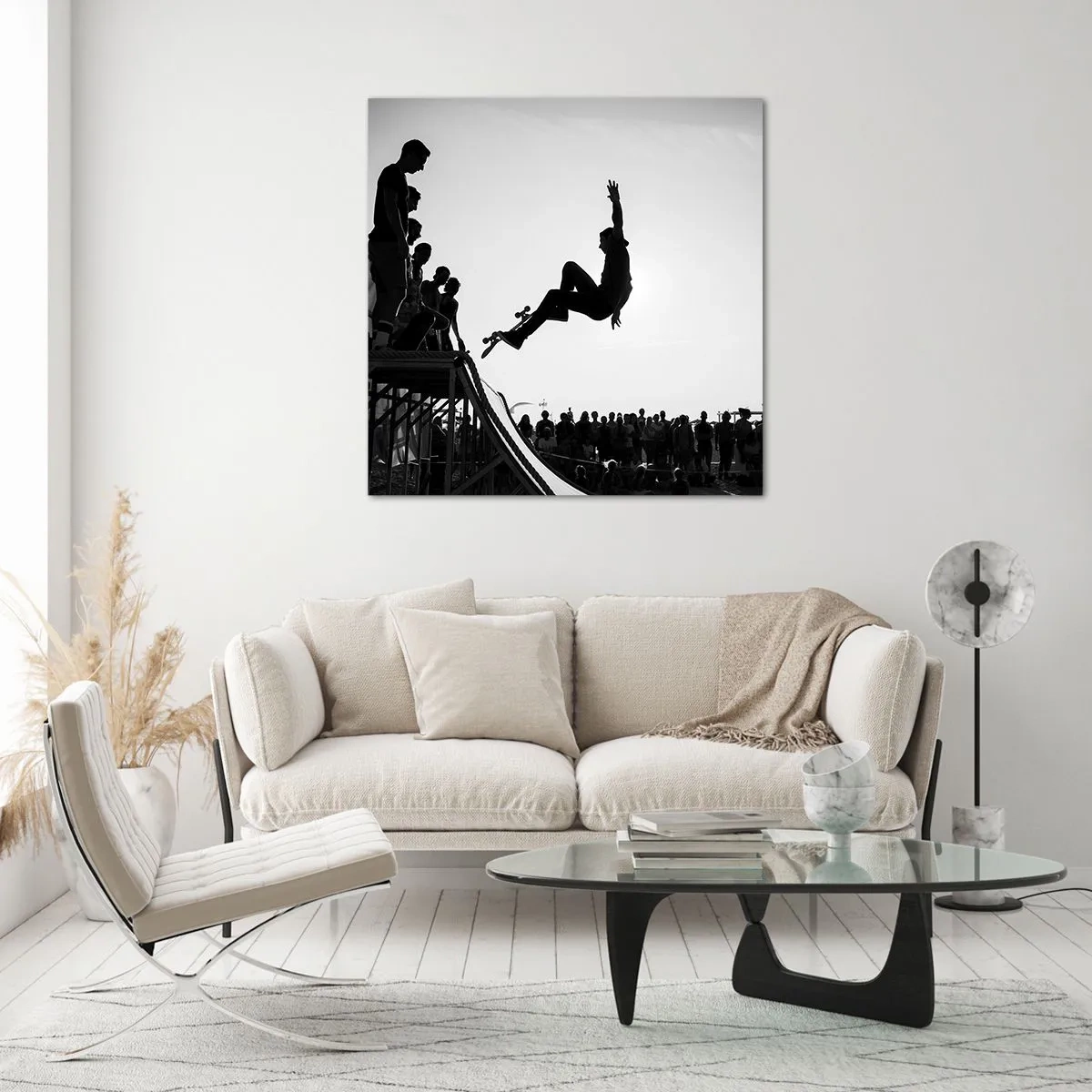 Schilderen op glas - Helden en kijkers - 50x50 cm