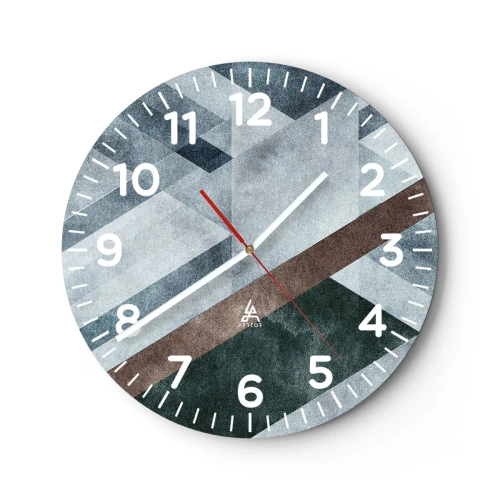 Wandklok - Klok - Verfijnde elegantie van geometrie - 40x40 cm