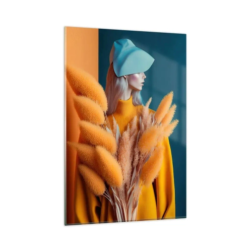 Schilderen op glas - Pluizig portret - 80x120 cm
