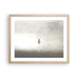 Een poster in een licht eiken lijst - Een kind in ons - 50x40 cm