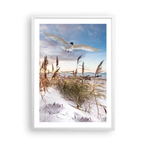 Poster in een witte lijst - Wind uit zee - 50x70 cm