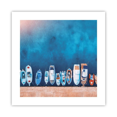 Poster - In één rij - 40x40 cm