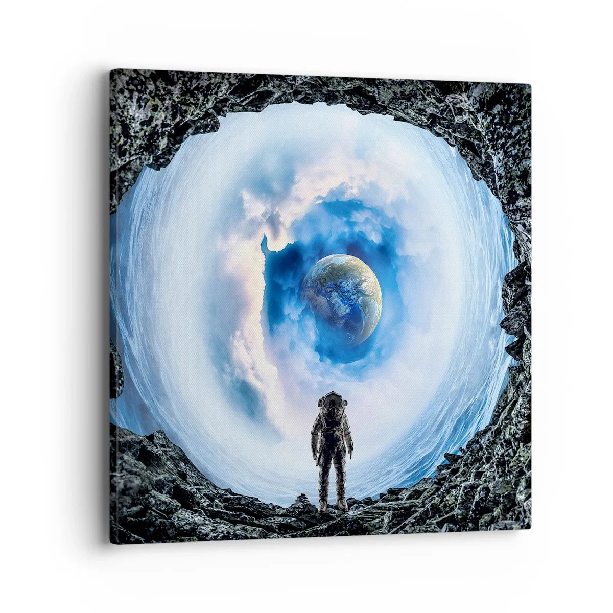 Schilderen op canvas - Het is niet ver van huis - 40x40 cm