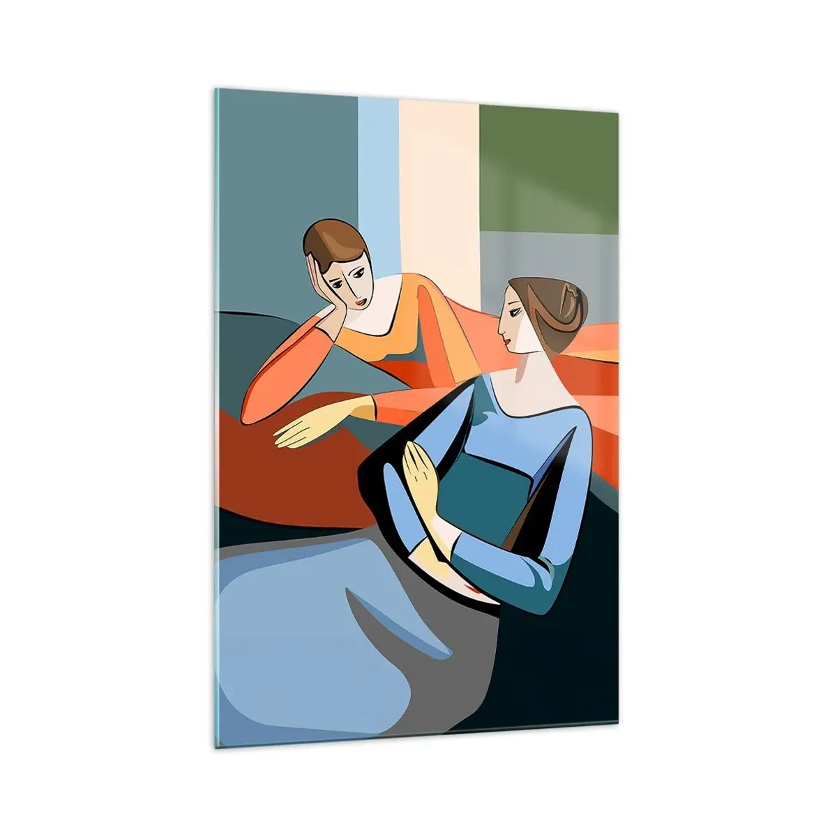 Schilderen op glas - Een moment van vertrouwen - 70x100 cm