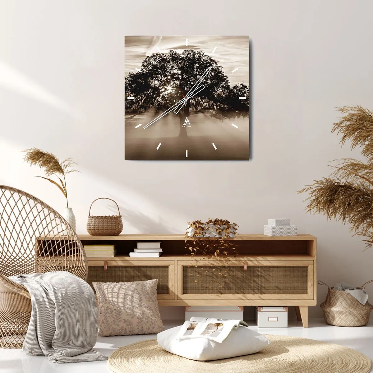 Wandklok - Klok - Boom van goede kennis alleen - 30x30 cm