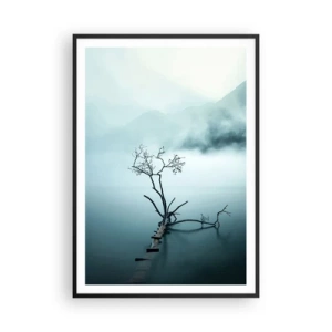 Poster in een zwarte lijst - Van water en mist - 70x100 cm