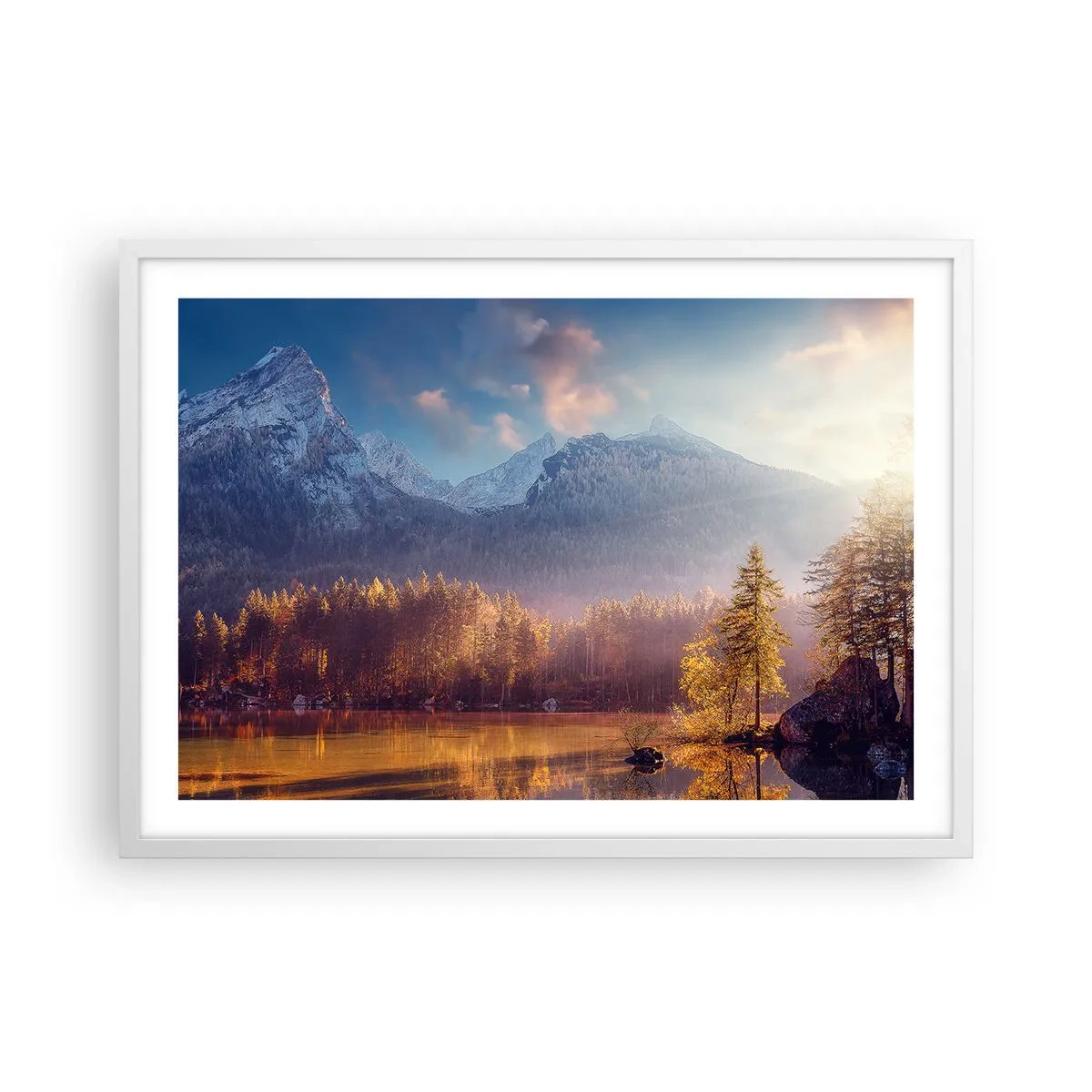 Poster in een witte lijst - In bergen en dalen - 70x50 cm