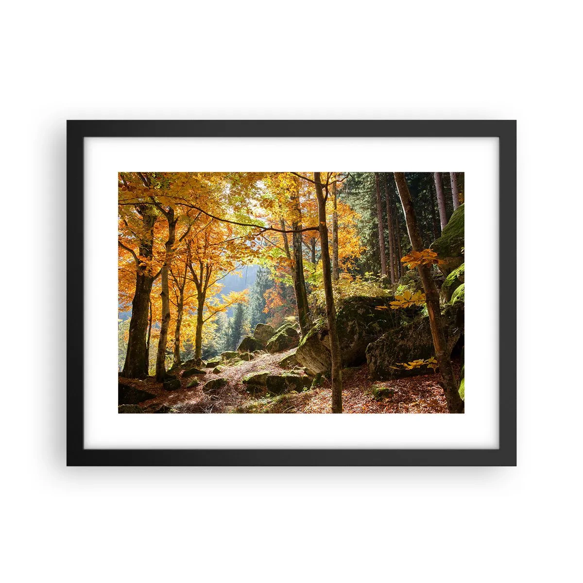 Poster in een zwarte lijst - Tijd om te ontspannen - 40x30 cm