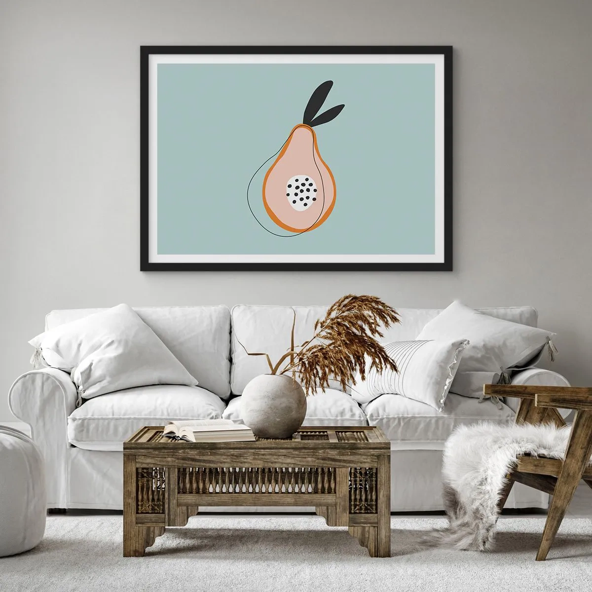 Poster in een zwarte lijst - Doordringen in de aard van de dingen - 40x30 cm