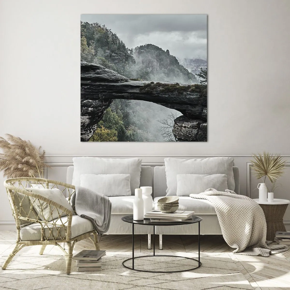 Schilderen op glas - Het avontuur gaat beginnen - 70x70 cm