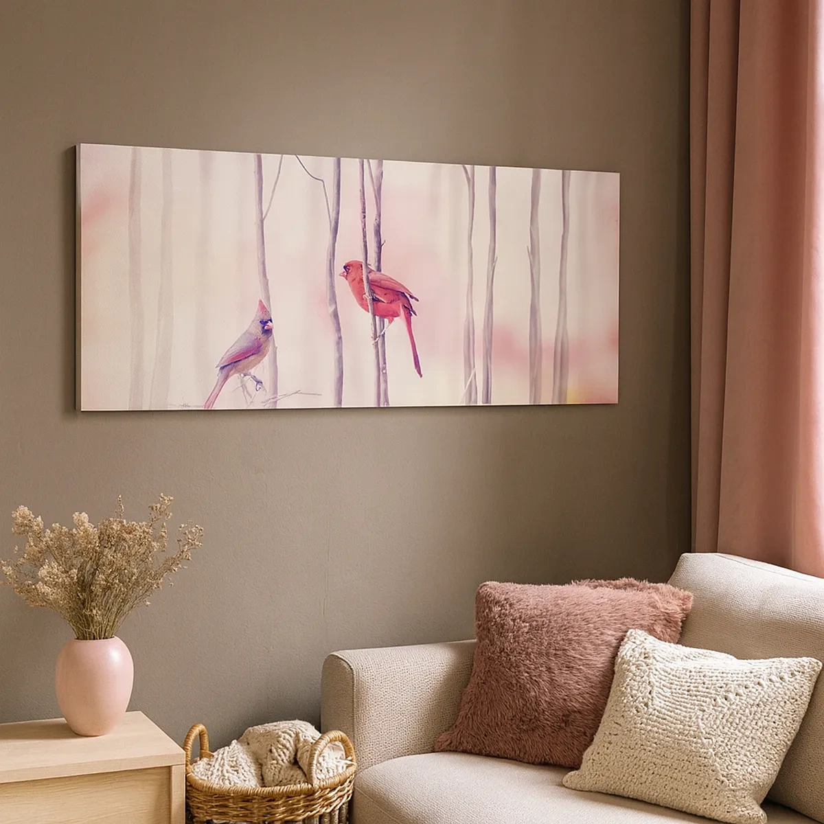 Schilderen op canvas - Verhaal van het roze woud - 30x30 cm