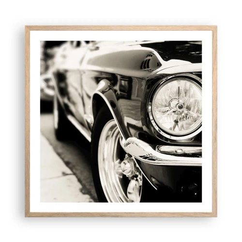 Een poster in een licht eiken lijst - Permanente glans - 60x60 cm
