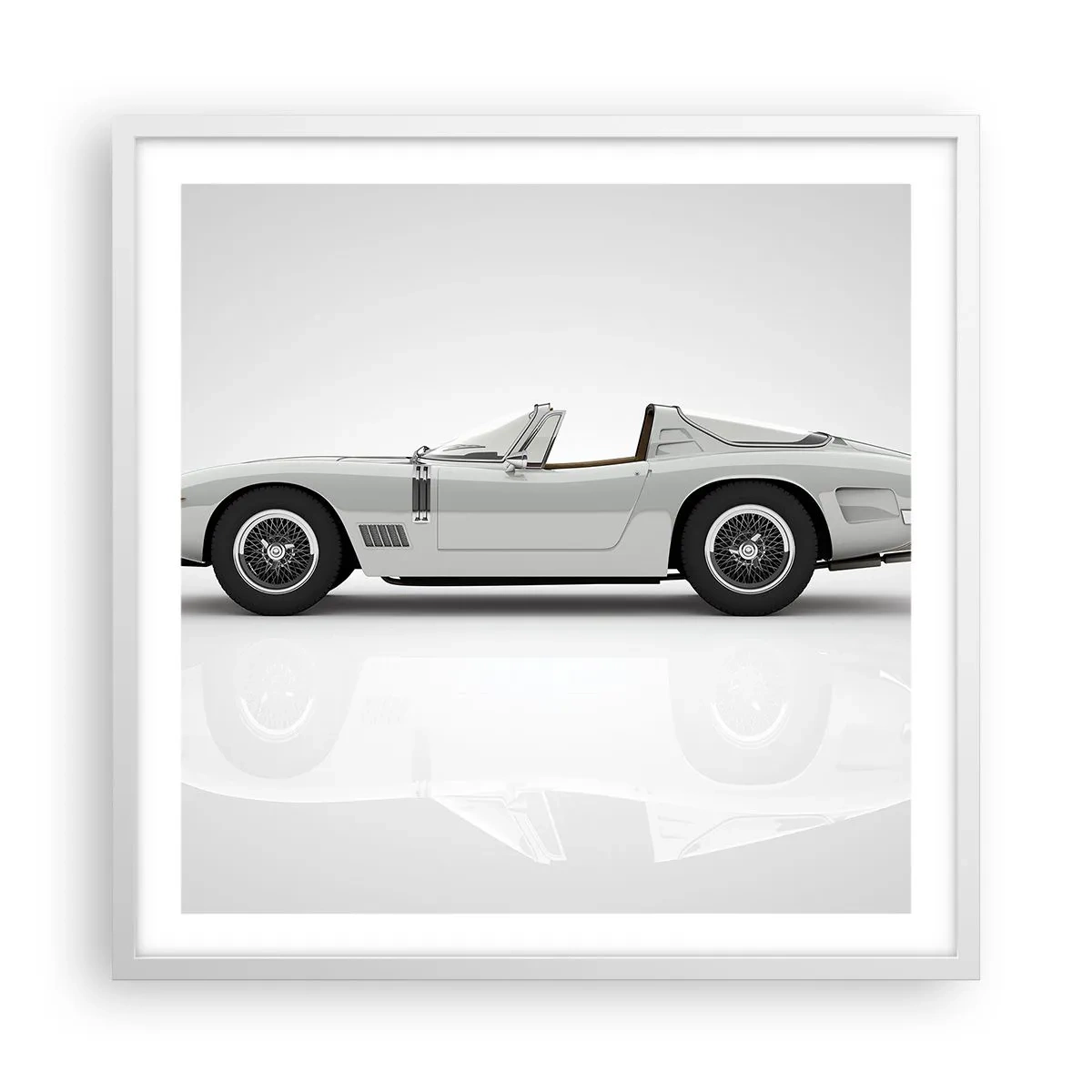 Poster in een witte lijst - Belofte van plezier - 60x60 cm