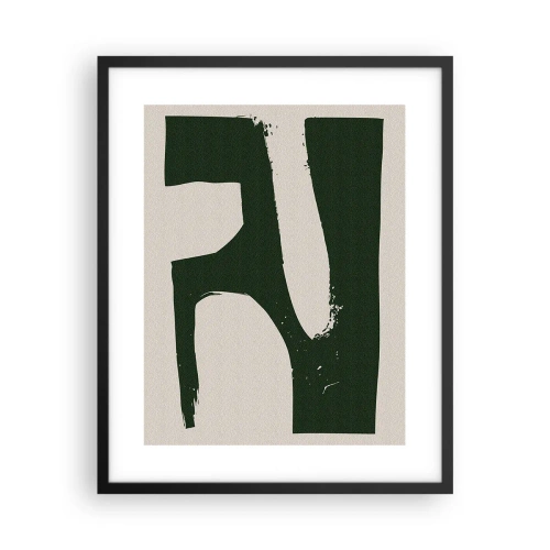 Poster in een zwarte lijst - Baaien van wit - 40x50 cm