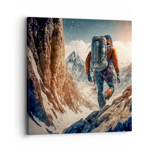 Schilderen op canvas - Eenzame strijder - 30x30 cm