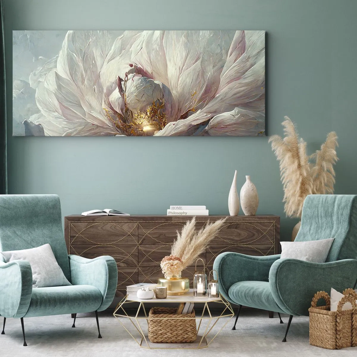 Schilderen op canvas - Hij bloeit eens in de honderd jaar - 100x40 cm