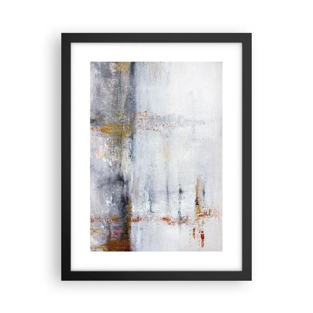 Poster in een zwarte lijst - Achter de luchtgordijn - 30x40 cm