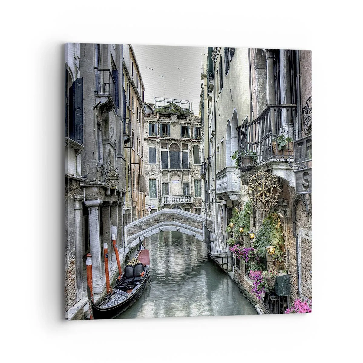 Schilderen op canvas - Eeuwenlang in stille reflectie - 70x70 cm