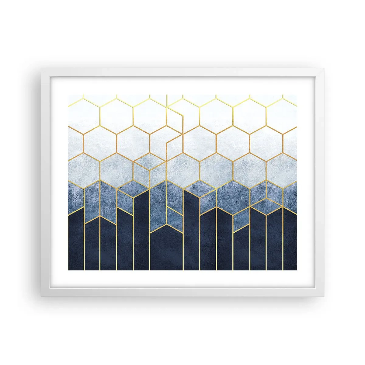 Poster in een witte lijst - Compositie in een gesyncopeerd ritme - 50x40 cm