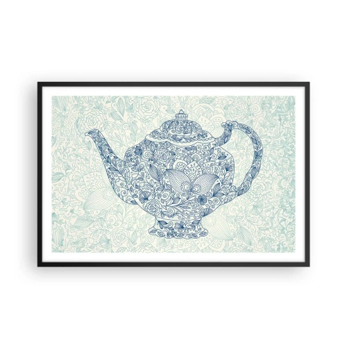Poster in een zwarte lijst - De charme van thee - 91x61 cm