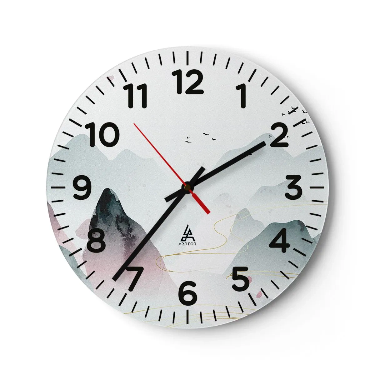 Wandklok - Klok - Over de toppen - 40x40 cm